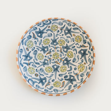 Medium / Large Floral Plate (20 or 26 cm) - Stone Blue