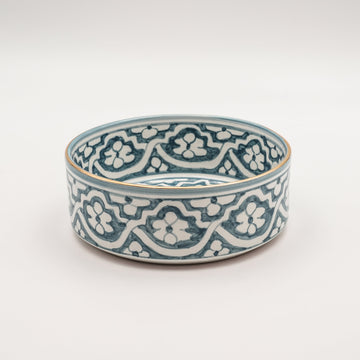 Fassia Flat Serving Bowl (18 cm) - Stone Blue