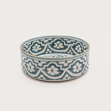 Fassia Flat Serving Bowl (18 cm) - Stone Blue