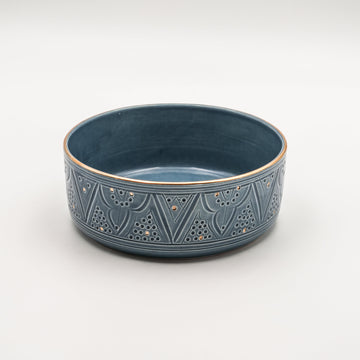 Beldi Flat Serving Bowl (18 cm) - Stone Blue