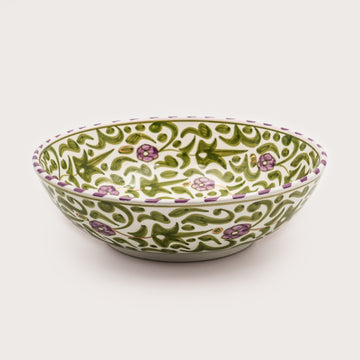 Floral Serving Bowl (26 cm) - Mint Green