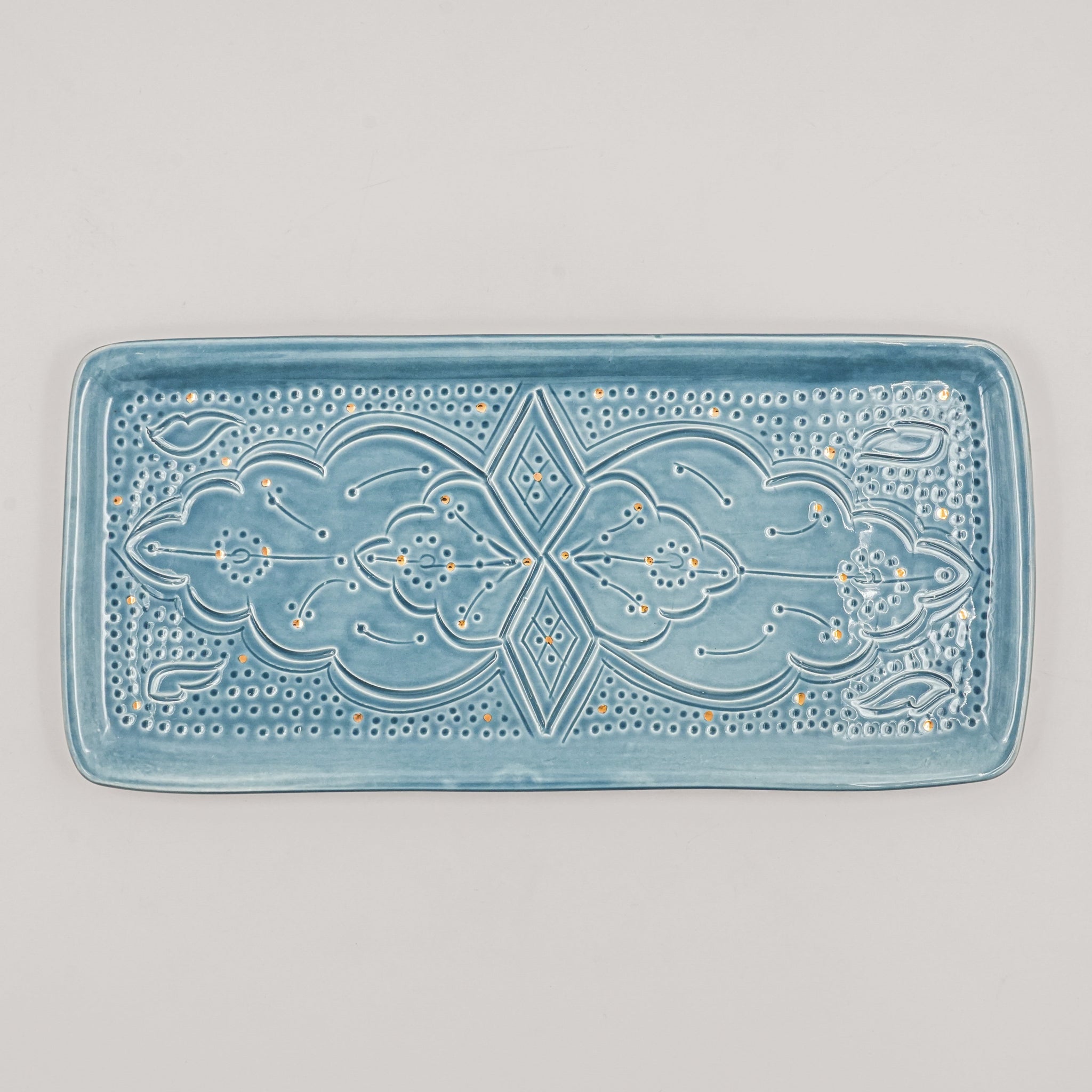 Large Beldi Serving Plate (34 cm) - Stone Blue