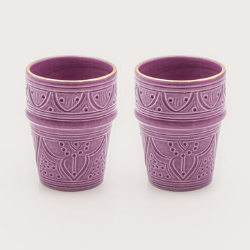 Large Beldi Cups (280 ml) (Set of 2) - Purple Lilac