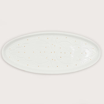 Beldi Oval Serving Plate (39 cm) - White