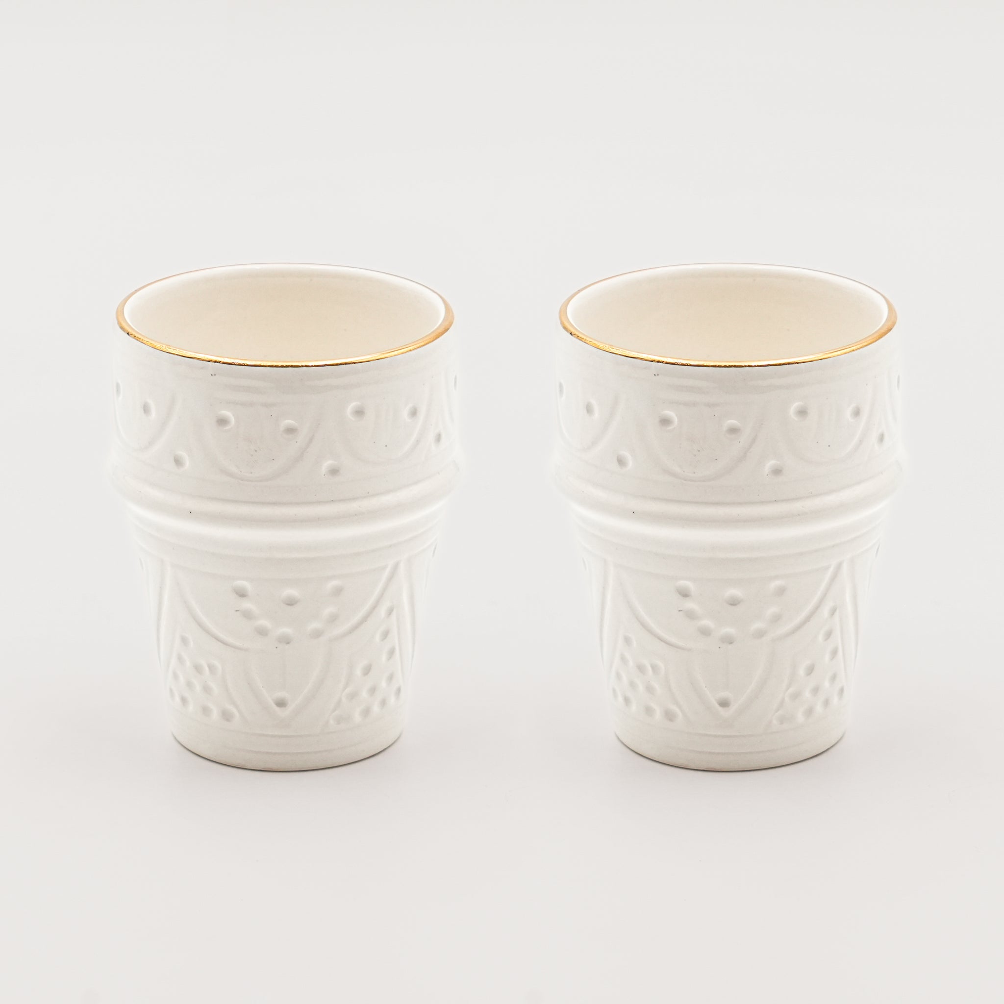 Medium Beldi Cups (200 ml) (Set of 2) - White