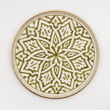 Fassia Round Serving Tray - Gold