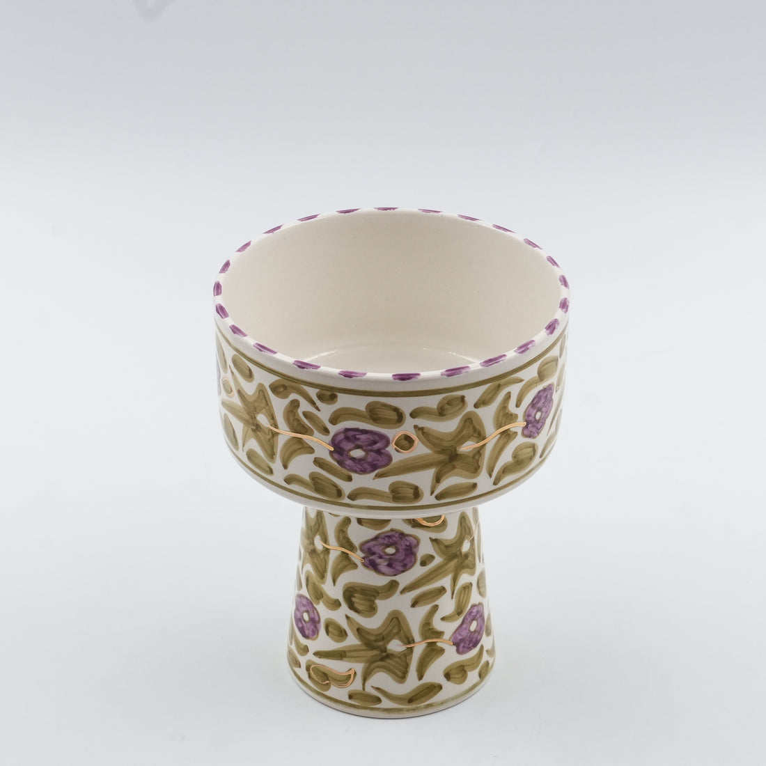 Small / Large Floral Appetizer Bowl - Mint Green