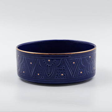 Beldi Flat Serving Bowl (18 cm) - Royal Blue