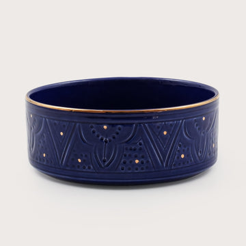 Beldi Flat Serving Bowl (18 cm) - Royal Blue