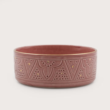 Beldi Flat Serving Bowl (18 or 24 cm) - Pink Blush