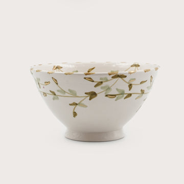 Leaves Serving Bowl (17 cm) - White & Mint Green