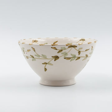 Leaves Serving Bowl (17 cm) - White & Mint Green