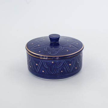 Beldi Serving Bowl with Lid (14 cm) - Royal Blue