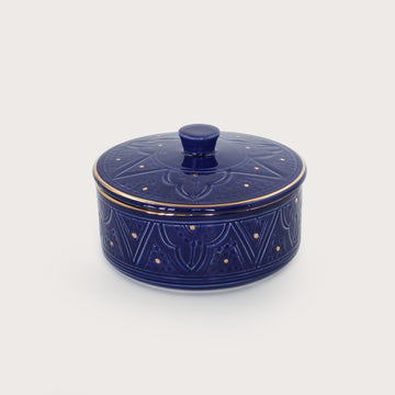 Beldi Serving Bowl with Lid (14 cm) - Royal Blue