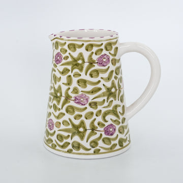 Large Floral Jug (2 L) - Mint Green
