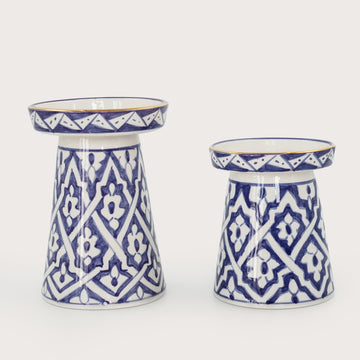 Fassia Candle Holder Duo - Royal Blue