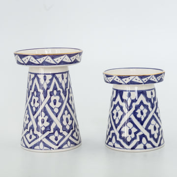 Fassia Candle Holder Duo - Royal Blue