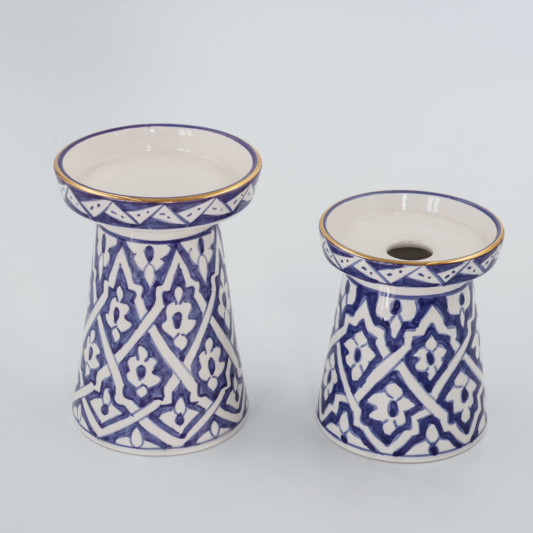 طقم حامل شموع فاسيا - أزرق ملكي