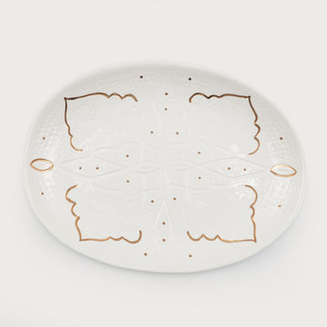 Large Beldi Serving Plate (36 cm) - White