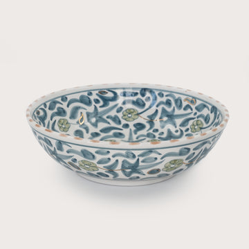 Floral Serving Bowl (26 cm) - Stone Blue