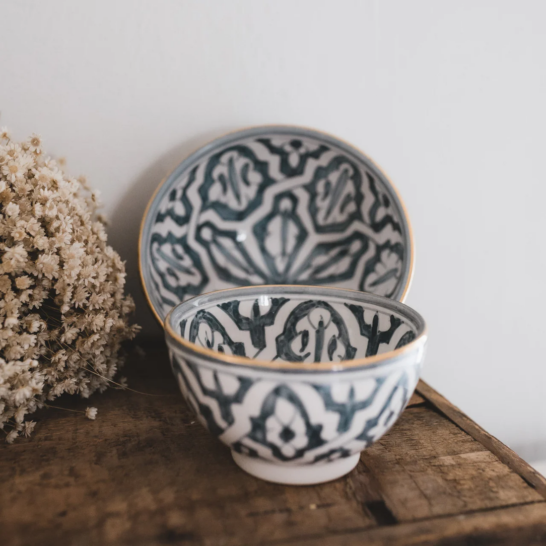 Large Fassia Bowl (15 cm) - Stone Blue