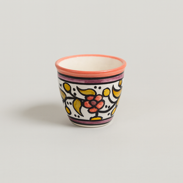Floral Arabic Coffee Cup (75 ml) - Pink