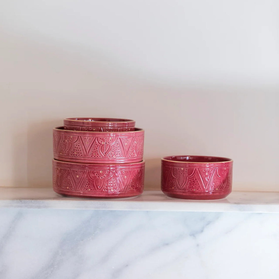 Beldi Flat Serving Bowl (18 or 24 cm) - Red Clay