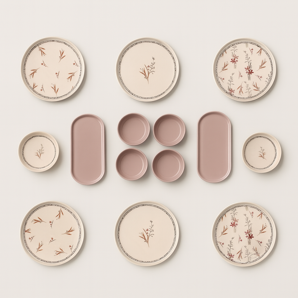 Floral Collection (Set of 14) - White & Purple