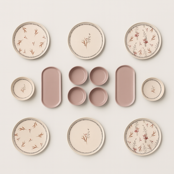 Floral Collection (Set of 14) - White & Purple