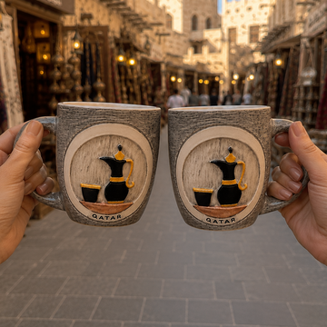 Handmade Qatar Mugs (Set of 2)