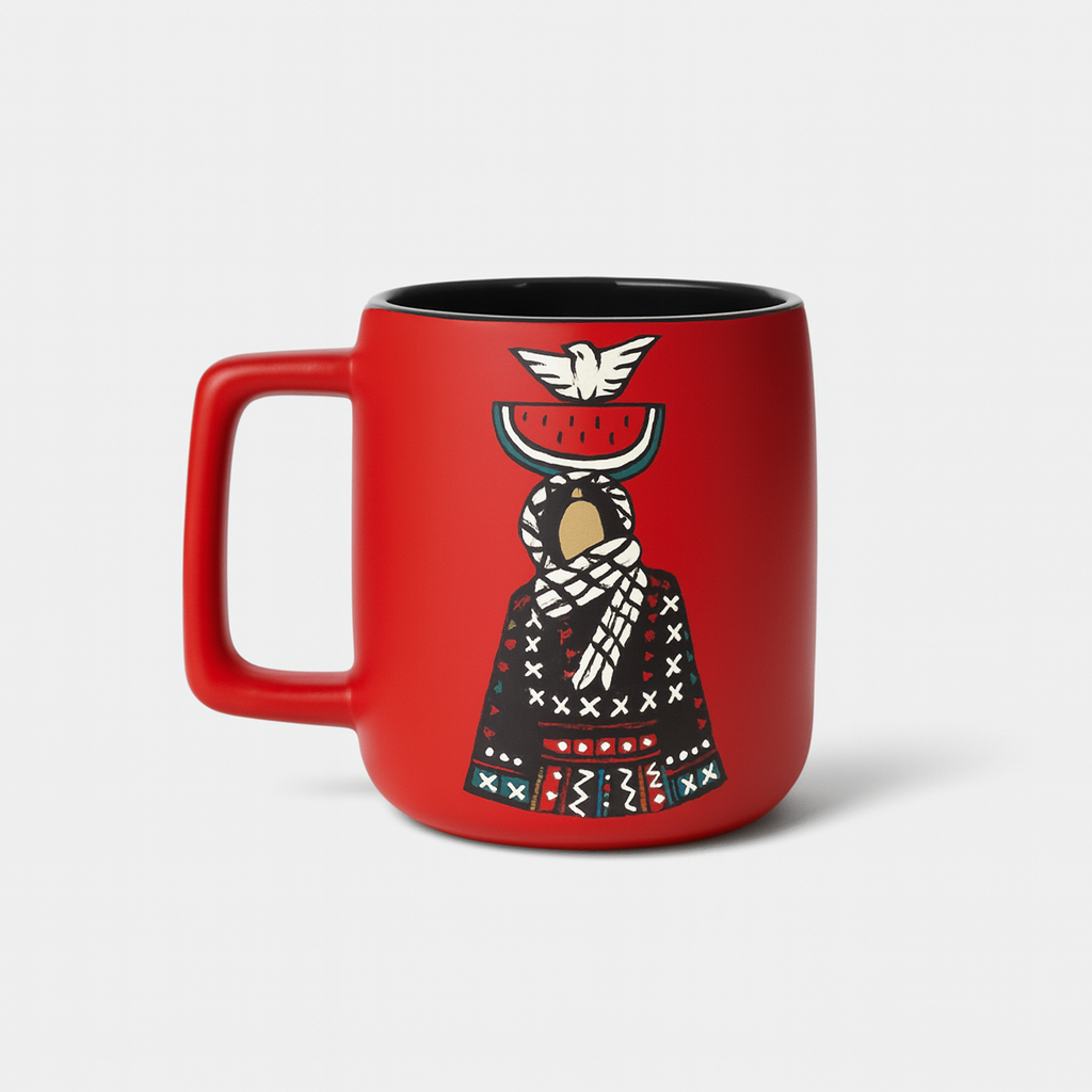 Palestinian Symbols Mug (350 ml) - Red