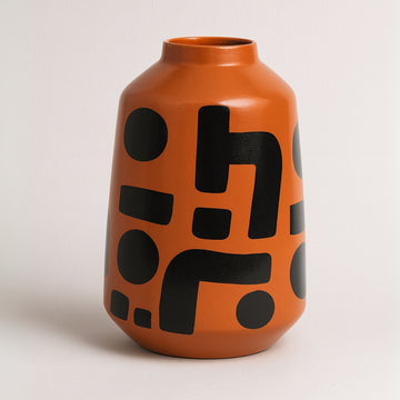 Shapes Vase - Red Clay