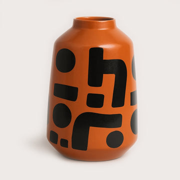 Shapes Vase - Red Clay