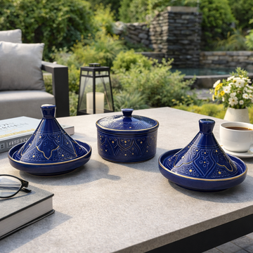 Royal Blue Snacks Serving Set