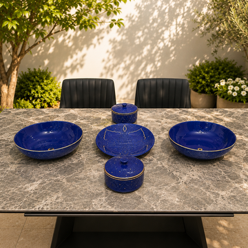 Handmade Royal Blue Serving Set