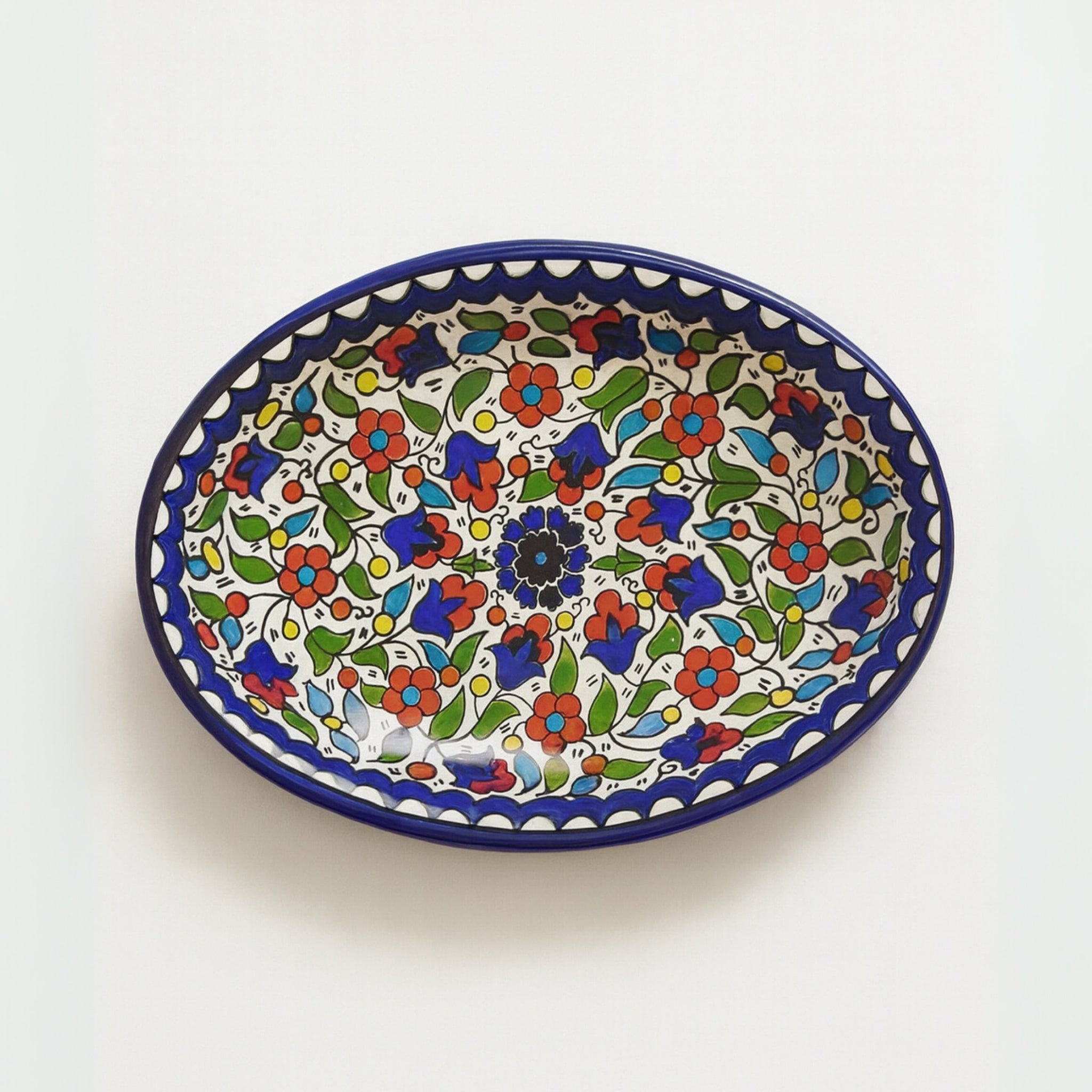 Large Floral Serving Plate (30 cm) - Multi-Color
