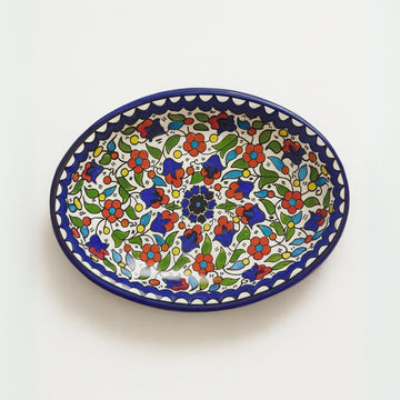 Large Floral Serving Plate (30 cm) - Multi-Color