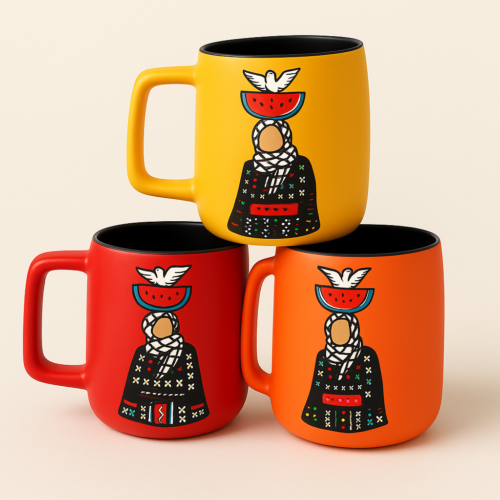 Palestinian Symbols Mugs (350 ml) (Set of 3)