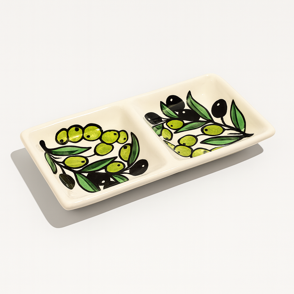 Small 2-Section Plate (16 cm) - Green