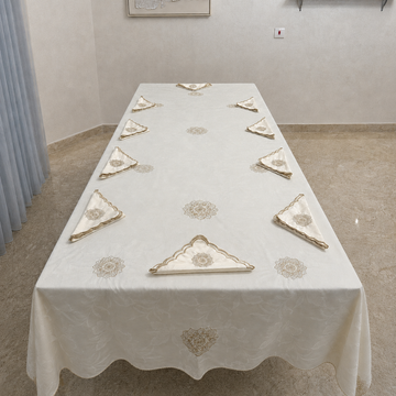 Floral Table Cover & 10 Napkins (300 x 200 cm)
