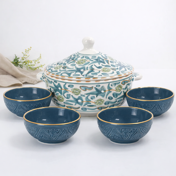 Handmade Purple Soup Serving Set