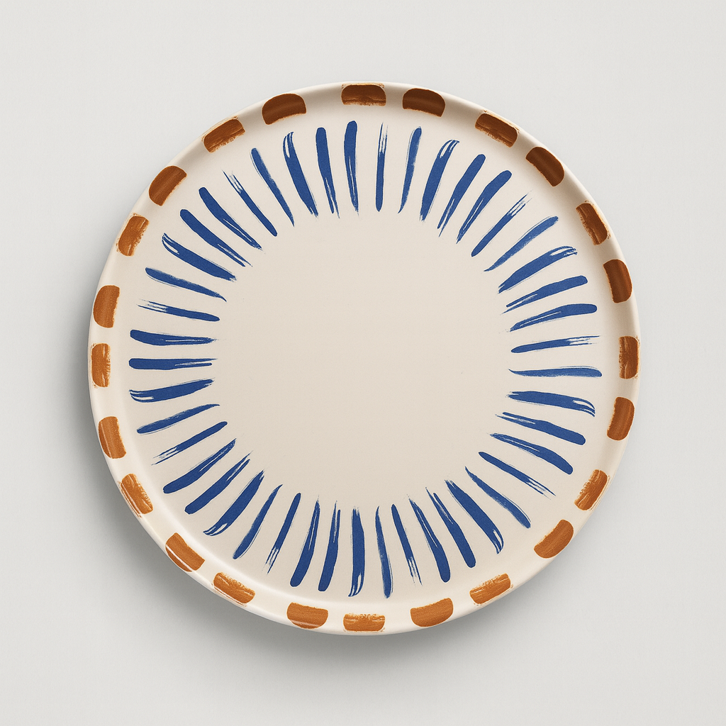 Striped Collection (Set of 10) - Blue & Brown