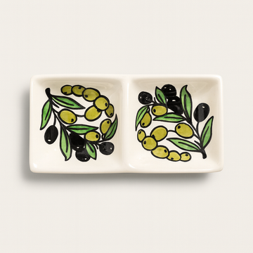 Small 2-Section Plate (16 cm) - Green