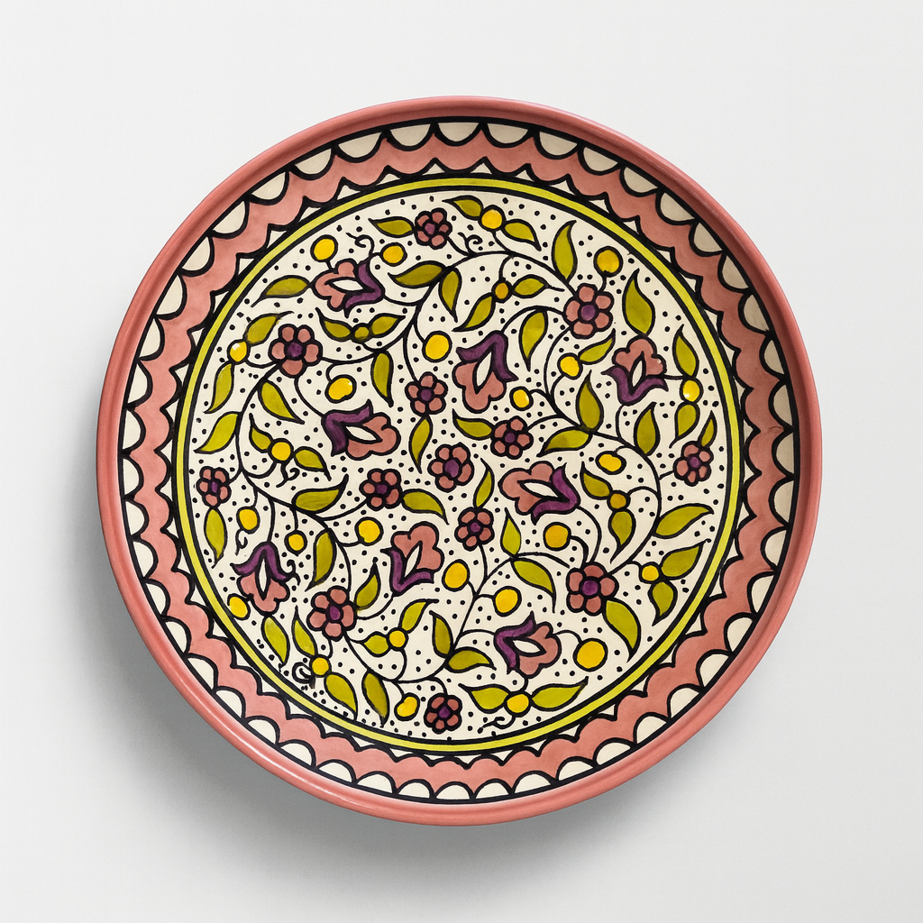 Large Floral Plate (26 cm) - Pink Blush