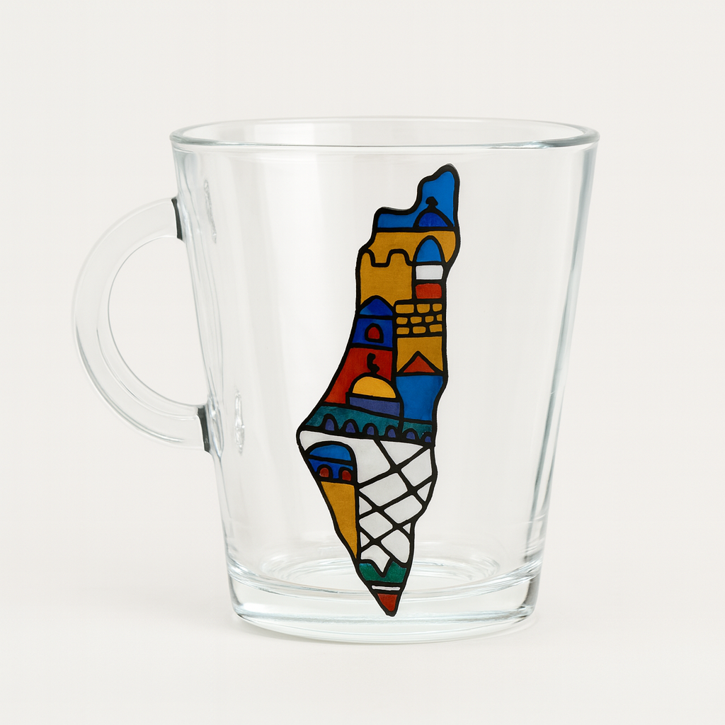 Palestinian Map Transparent Mug (350 ml)