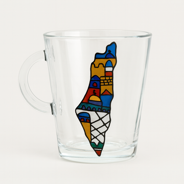 Palestinian Map Transparent Mug (350 ml)