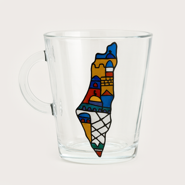Palestinian Map Transparent Mug (350 ml)
