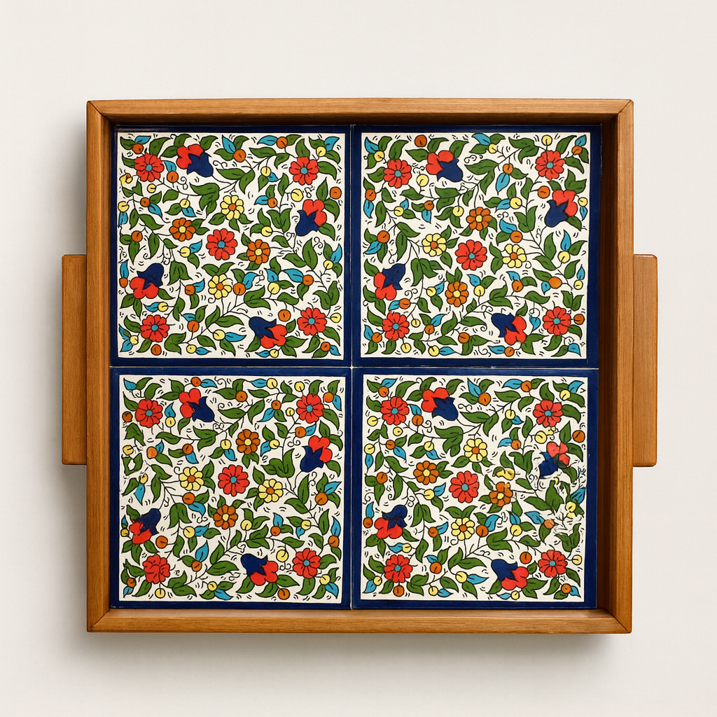 Medium Floral Serving Tray (30 cm)