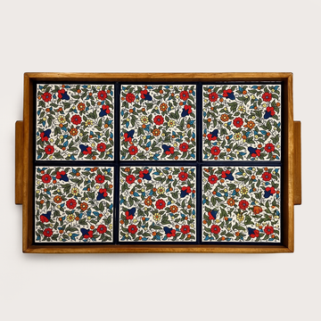 Large Floral Serving Tray (47 cm)