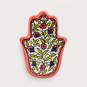 Fatima Hand Decor Plate - Pink Blush